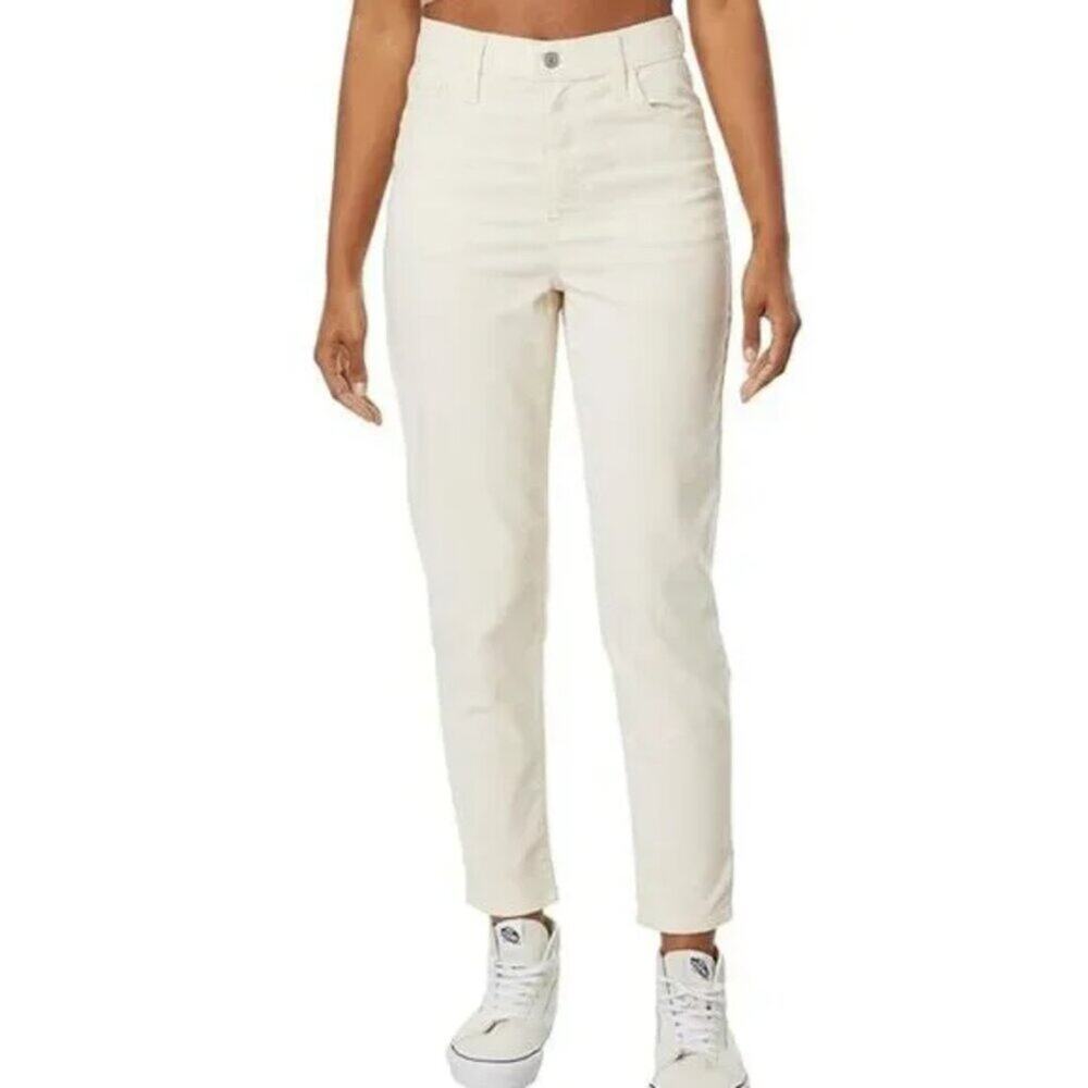 Levi's Corduroy Mom Jeans SZ 32 High Waisted Cream/Off White